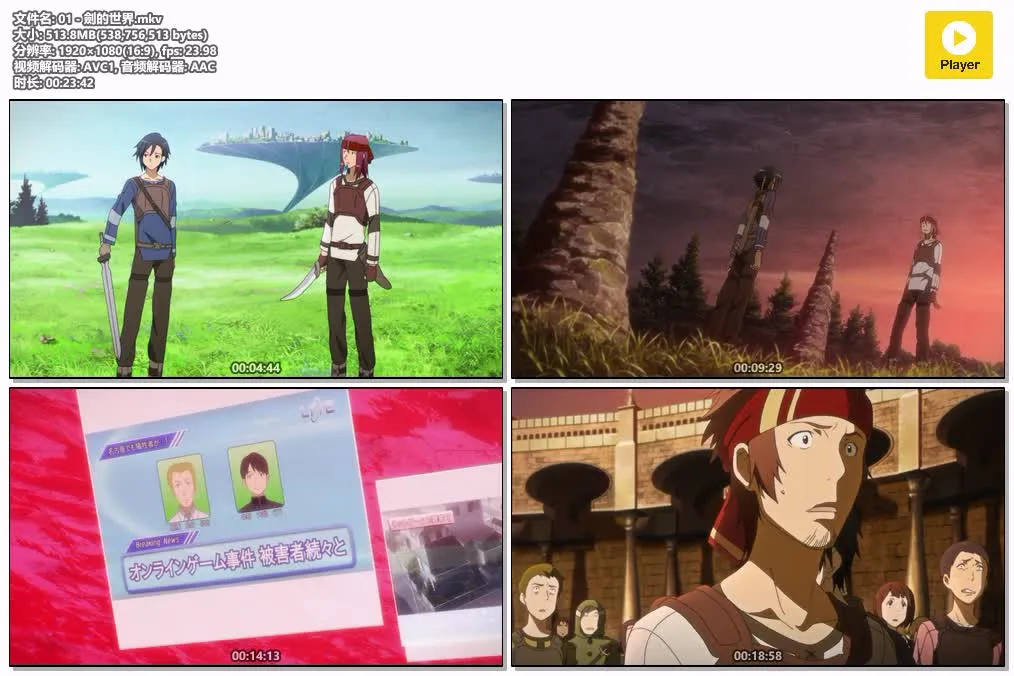 刀剑神域I 粤日双语版高清1080P | 全25集中文字幕 | 奇幻科幻冒险动画推荐 4