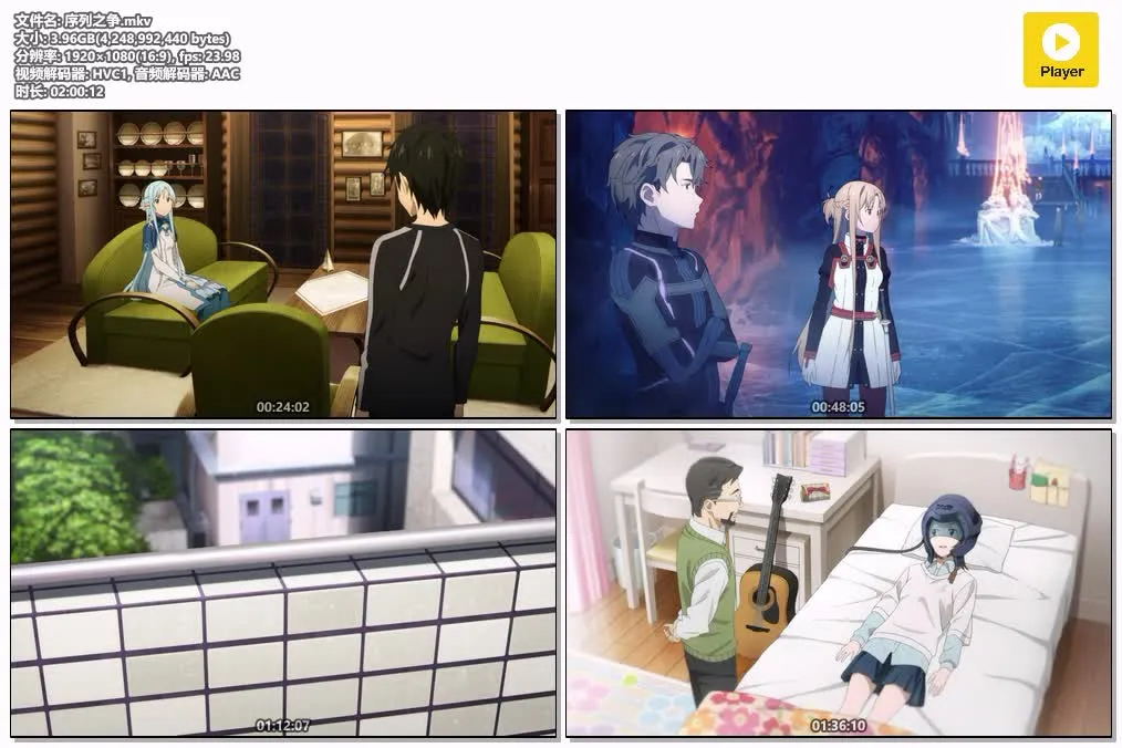 刀剑神域剧场版 序列之争 粤日双语版高清1080P | 中文字幕 | 虚拟现实冒险动画推荐 4