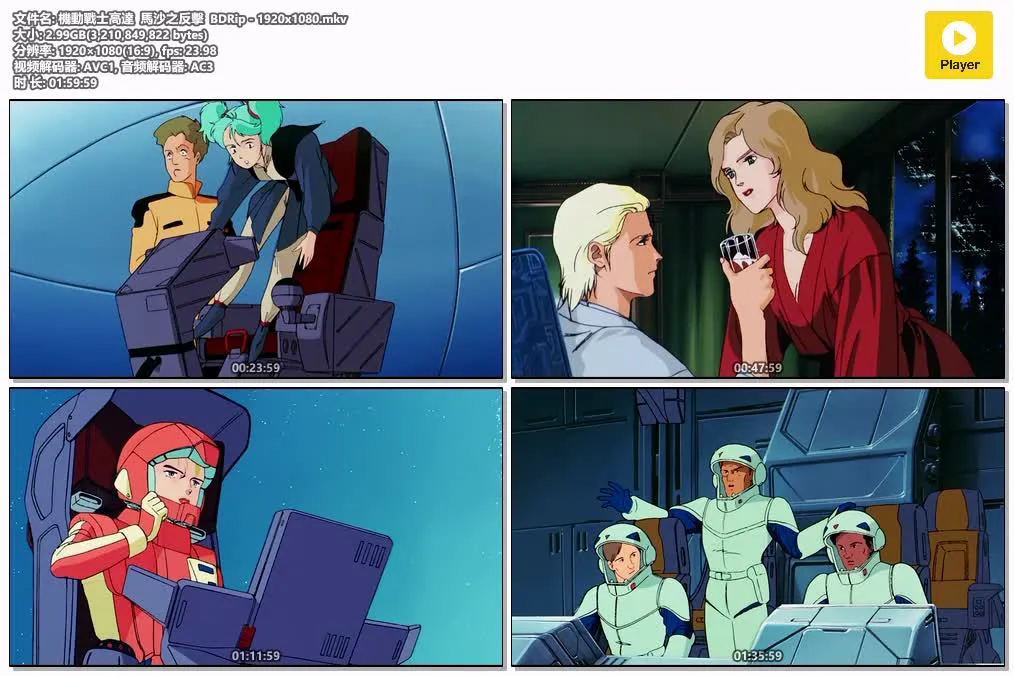 机动战士GUNDAM 剧场版 逆袭的夏亚粤语版高清1080P | 全1集中文字幕 | 高达系列巅峰剧场版 4