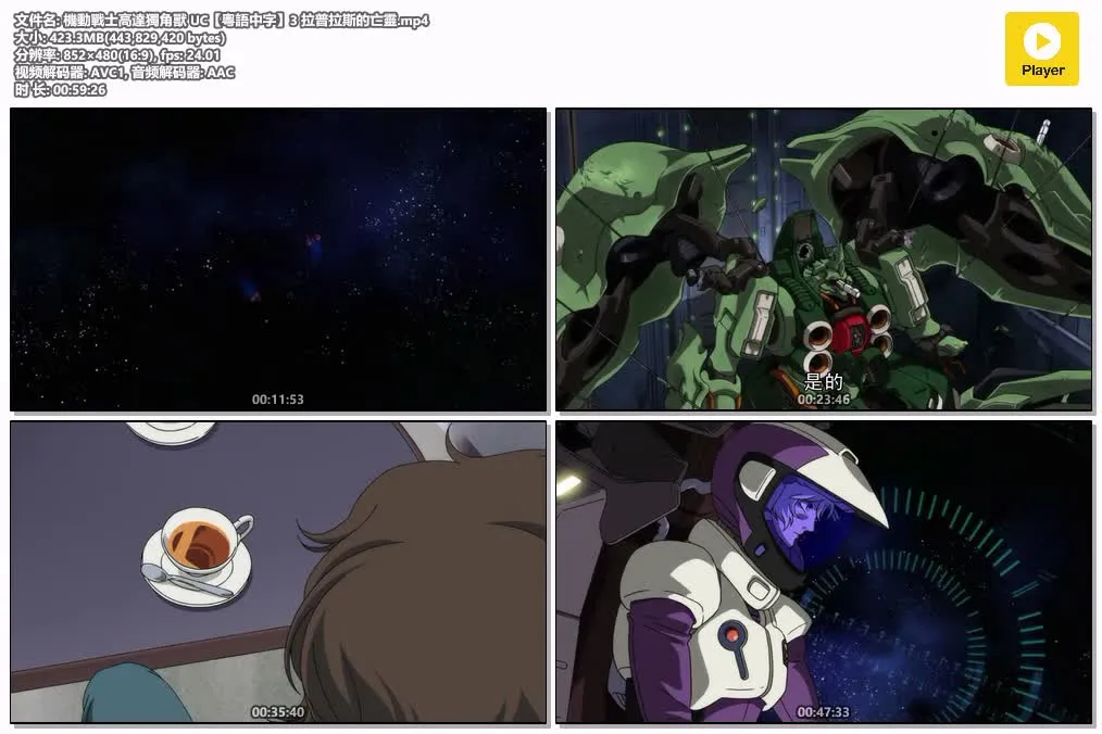 机动战士高达独角兽 UC粤语版高清480P | 全7集中文字幕 | 高达系列经典OVA推荐 4