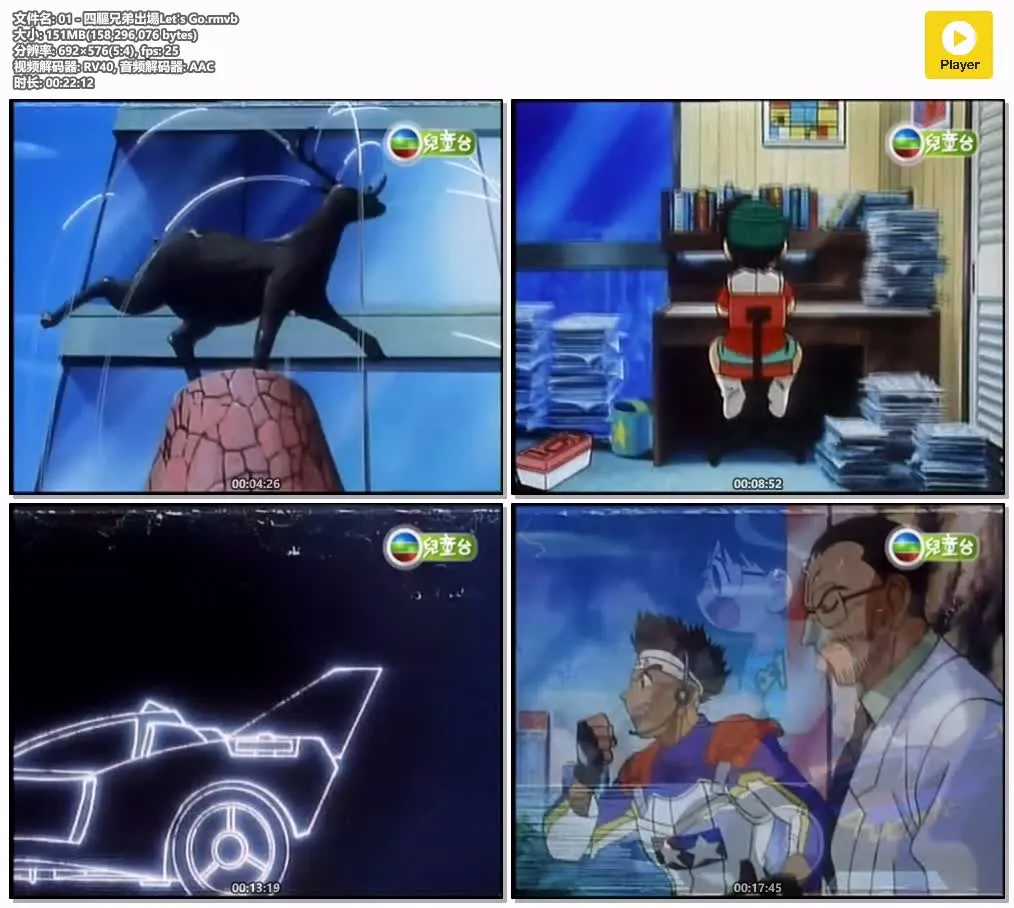 四驱兄弟 粤语版 | 480P高清无字幕 | 经典赛车竞技动画 4