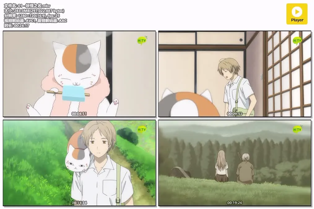 夏目友人帐系列1-4季粤语版 | 480P高清 | 治愈奇幻动画推荐 4