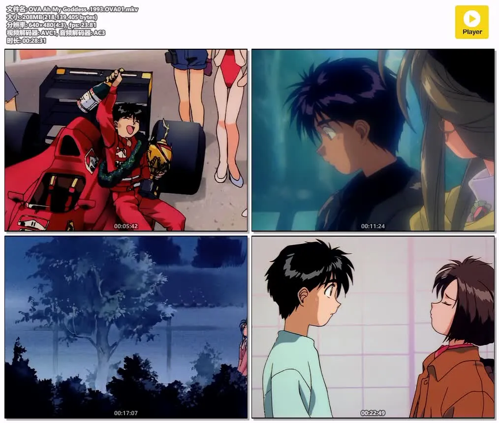 幸运女神 OVA版 粤日双语全5集 | 480P高清 | 中文字幕 | 经典恋爱奇幻动画推荐 4