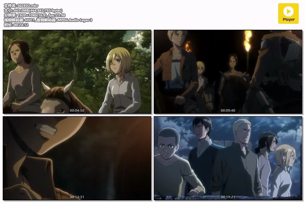 进击的巨人 第二季 粤国日英四语版全12集 | 1080P高清 | 附中文字幕 | 热血奇幻战斗动画 4