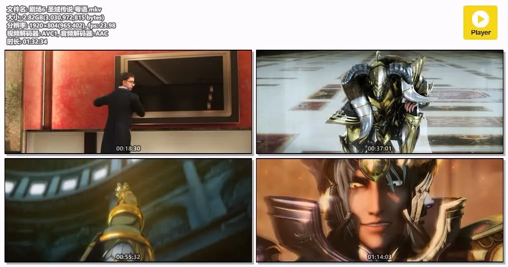 圣斗士星矢 剧场版合集 粤国日三语版全6部 | 720P高清+中文字幕 | 经典热血战斗动画推荐 4