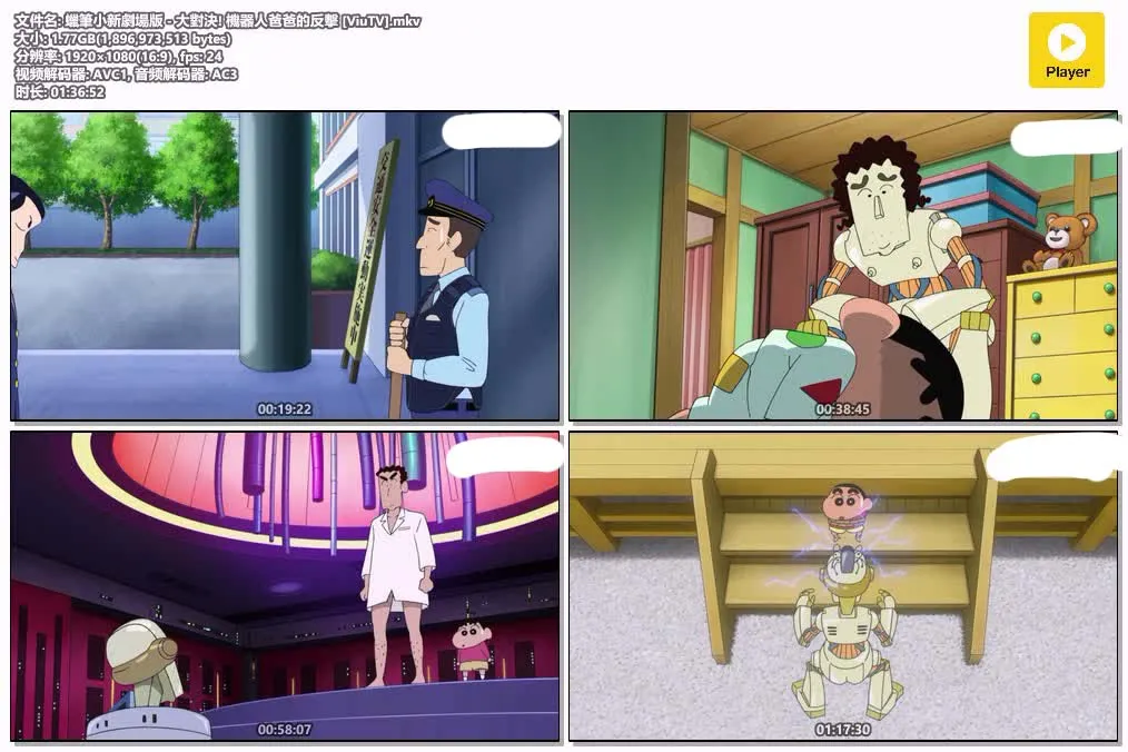 蜡笔小新剧场版 大对决! 机器人爸爸的反击 粤日双语版 | 1080P高清+中文字幕 | 搞笑冒险家庭动画推荐 4