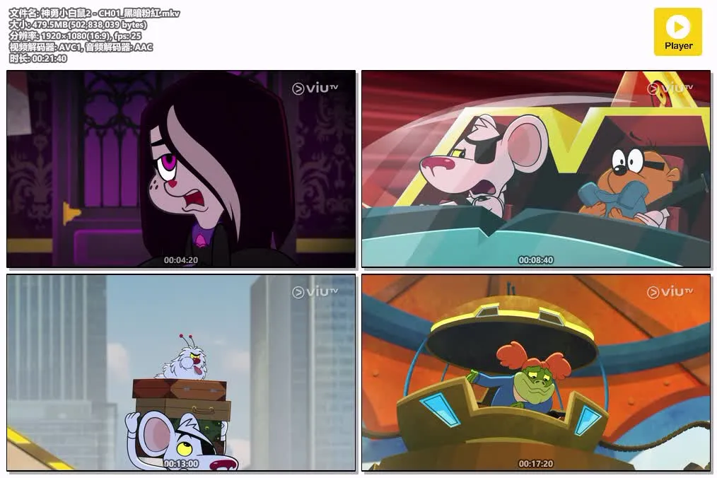 神勇小白鼠2粤语版全12集 | 1080P高清中字 | 儿童冒险搞笑动画推荐 4