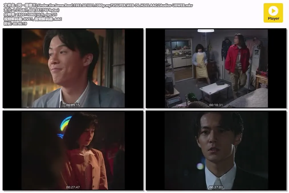 【同一屋檐下 第一季】(1993) 經典日劇 1080P高清粤语资源 4