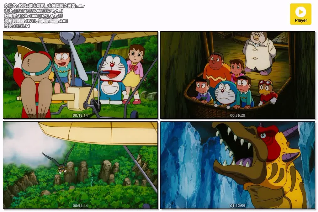 【電影多啦A夢：大雄與翼之勇者】(2001) 劇場版動畫 高清粤语资源 4