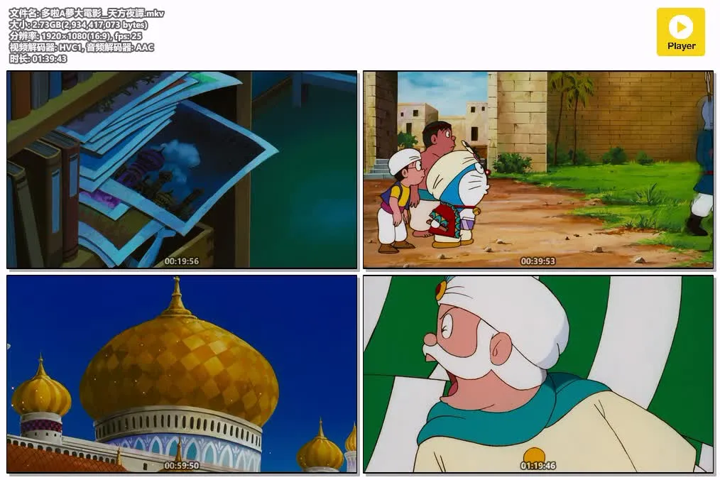 【電影多啦A夢：天方夜譚】(1991) 經典劇場版 高清粤语资源 4