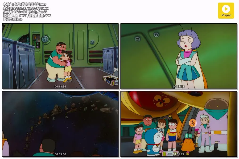 【電影多啦A夢：大雄的宇宙漂流記】(1999) 經典劇場版 高清粤语资源 4