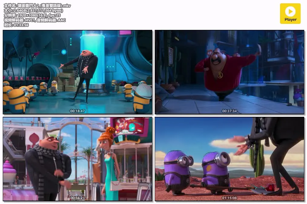 【壞蛋獎門人 2】(2013) 經典動畫喜劇 高清粤语资源 4