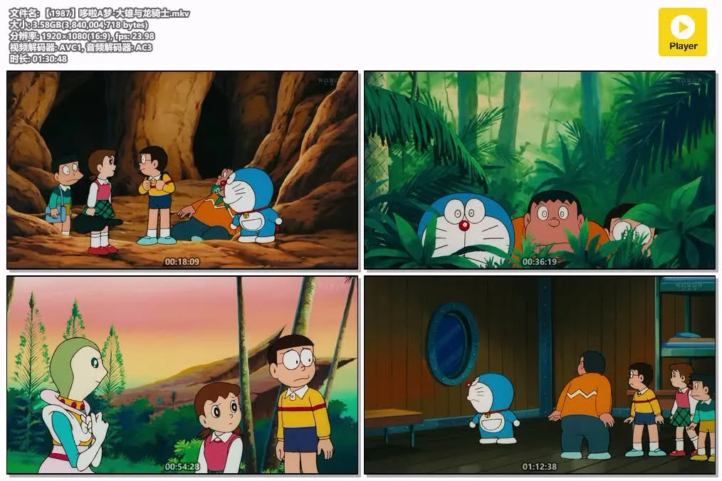 【電影多啦A夢：大雄與龍騎士】(1987) 經典劇場版 高清三语资源 4