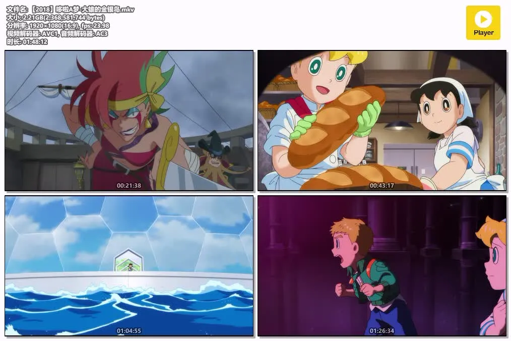 【電影多啦A夢：大雄的金銀島】(2018) 劇場版動畫 高清粤语资源 4