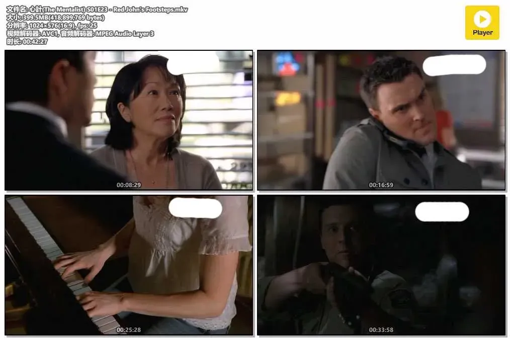 【心計 第一季 / The Mentalist S1】(2008) 粵英雙語 576P 紅約翰傳說起點 假靈媒神探 4