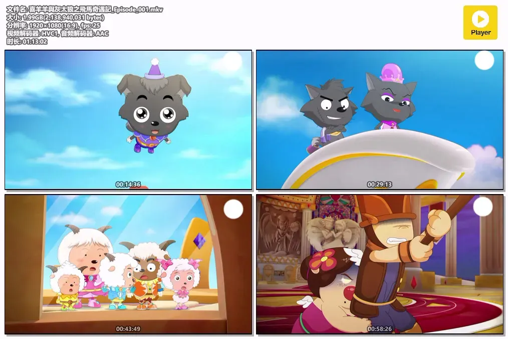 【喜羊羊与灰太狼之飞马奇遇记】(2014) 粤语版 1080P 高清童话大电影下载 2