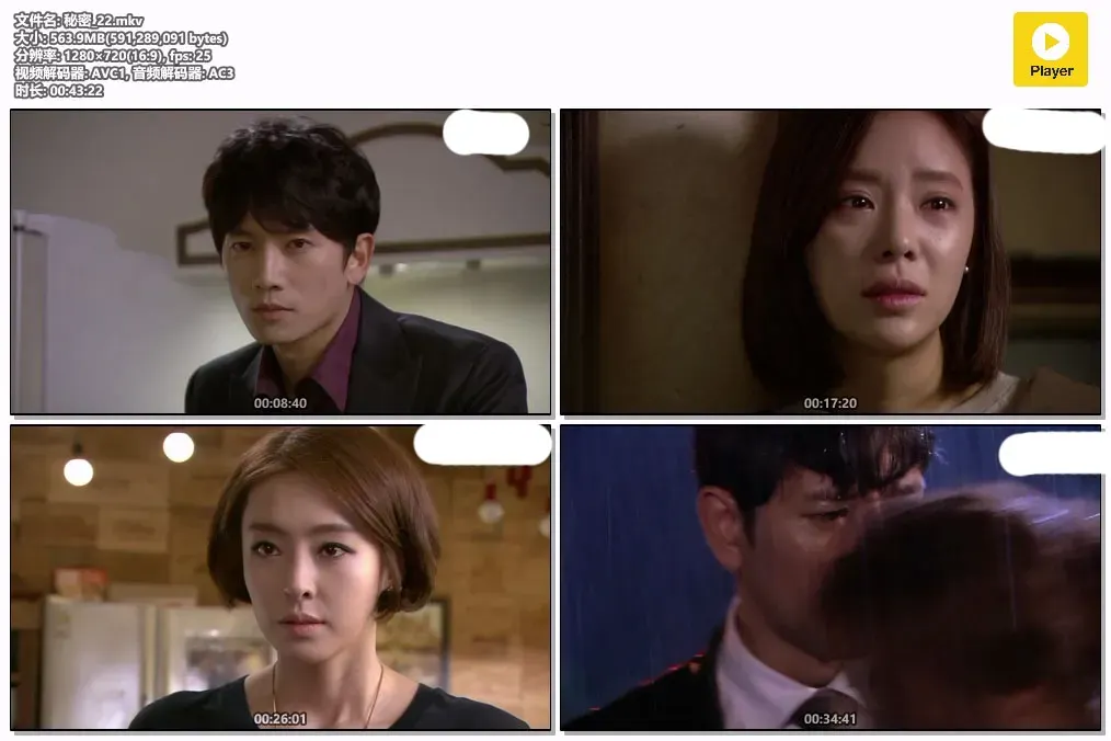 【秘密 / 池晟 黄正音】(2013) 粤韩双语 720P 顶级硬核虐恋悬疑神剧下载 2