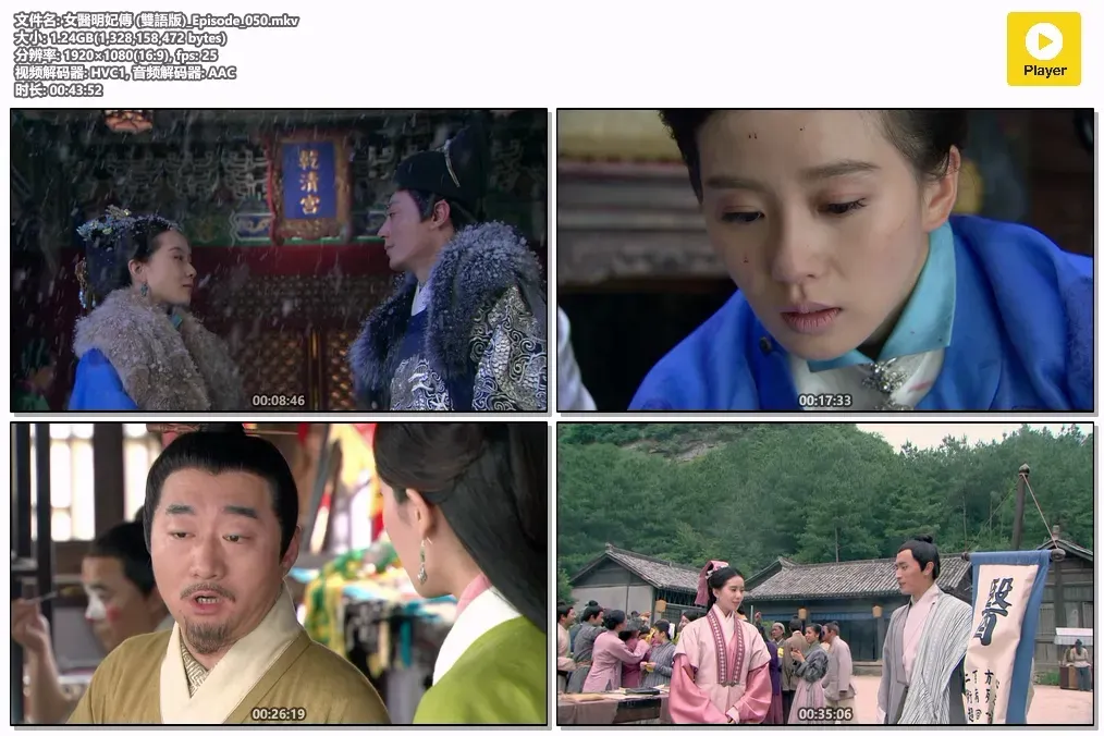 【女医·明妃传 / 刘诗诗 霍建华】(2016) 粤国双语 1080P 蓝光超清顶级古装医学励志剧下载 2