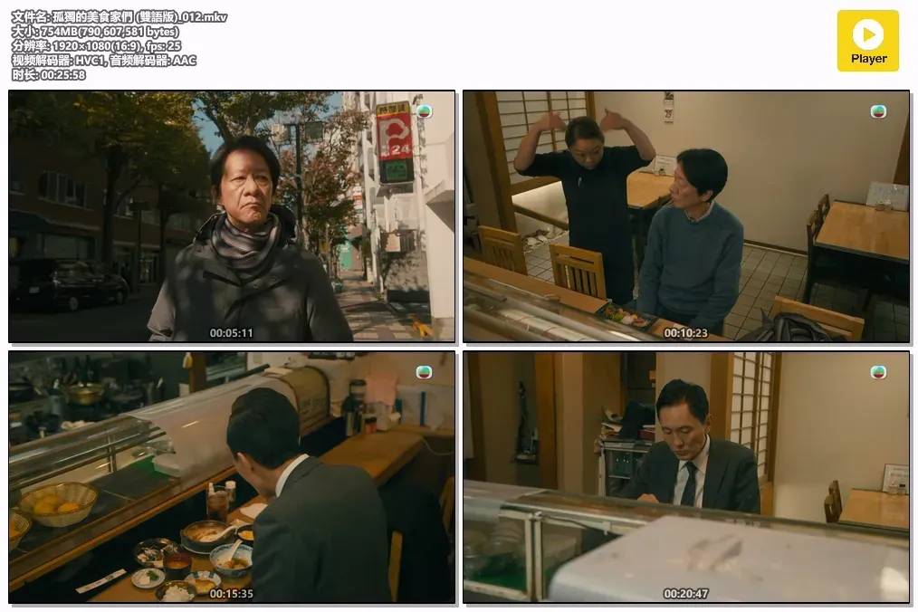 【孤独的美食家们 / 各自的孤独美食家 12集全】(2024) 粤日双语 1080P 全高清深夜治愈美食日剧下载 2